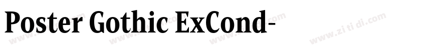 Poster Gothic ExCond字体转换